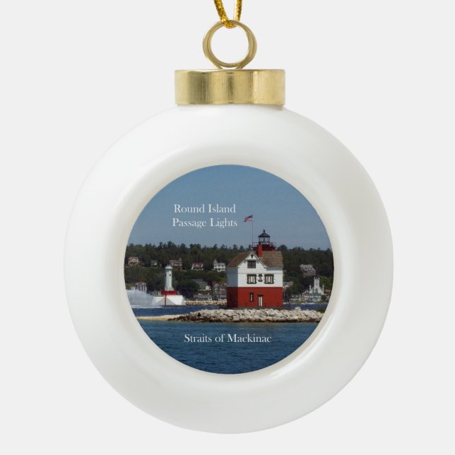 Round Island Passage Lights ornament (Front)