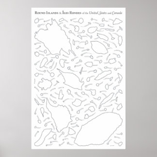 Round Islands and Îles Rondes of the US & Canada Poster