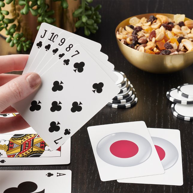 Round Japan Flag Playing Cards (Creator Uploaded)