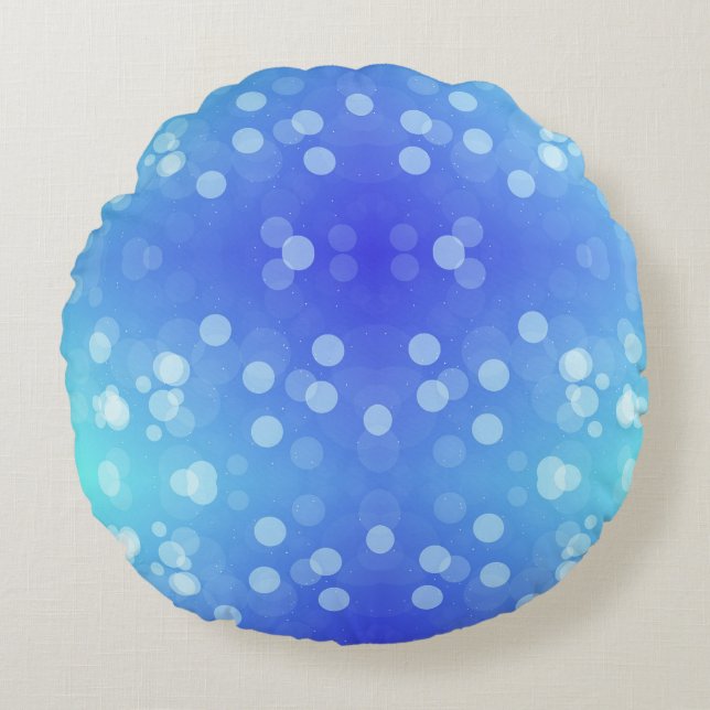 Round jellyfish-shaped pillow in a gradient  (Front)