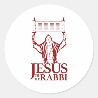 Round Jesus Is My Rabbi Sticker