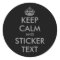 Round KeepCalm Stickers in grey | personalizable