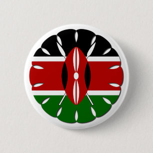 Round Kenyan Motif: A National Symbol 6 Cm Round Badge
