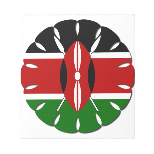 Round Kenyan Motif: A National Symbol Notepad (Front)