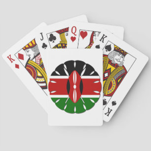 Round Kenyan Motif: A National Symbol Playing Cards