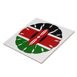 Round Kenyan Motif: A National Symbol Tile