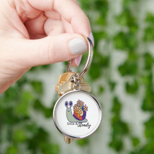 Round Key Ring with Snail-Gift for Drivers