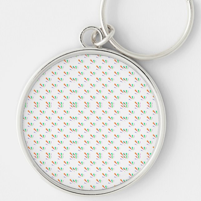 Round keychain with a repeating pattern  (Front)
