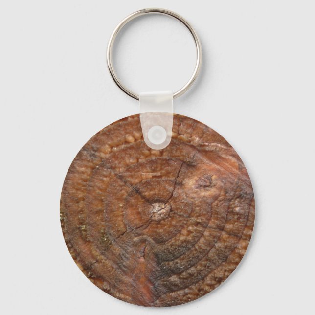 Round Keychain wooden Accessories natural style (Front)