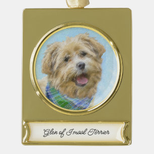 round-large gold plated banner ornament
