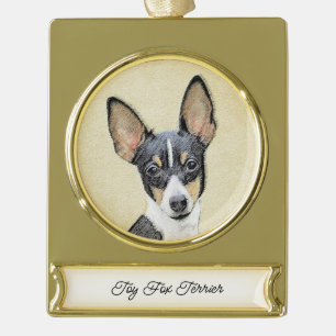 round-large gold plated banner ornament