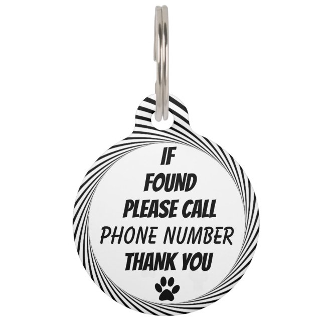 Round Large Pet Tag (Front)