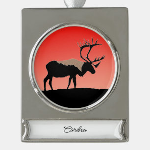 round-large silver plated banner ornament