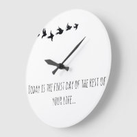 Round (Large) Wall Clock With Quotes