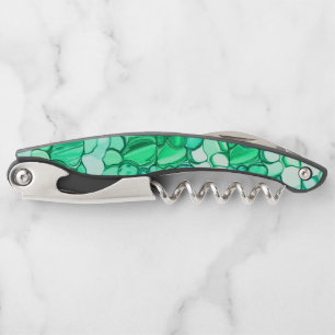 Round like stones in shades of clear green to mint corkscrew