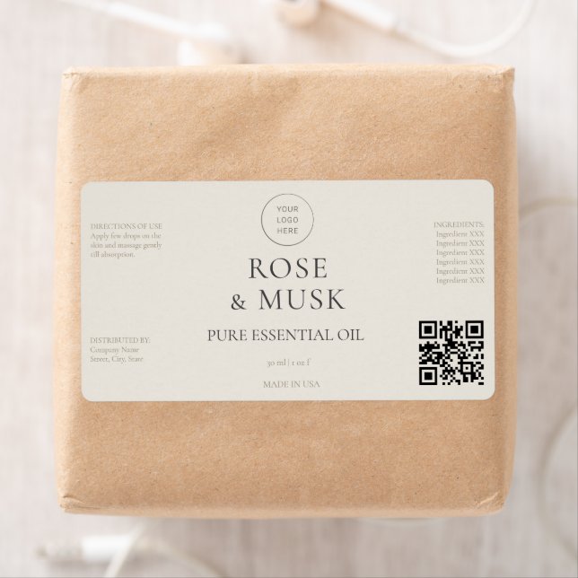 ROUND LOGO Cosmetic Oil Dropper bottle with Qrcode (Insitu)