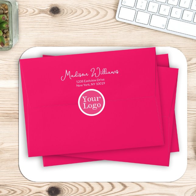 Round Logo Template Classic Round Sticker (Personalize this envelope seal with your logo.)