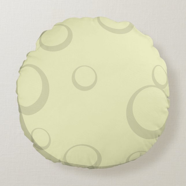 ROUND LUNAR FULL MOON THROW PILLOW (Front)