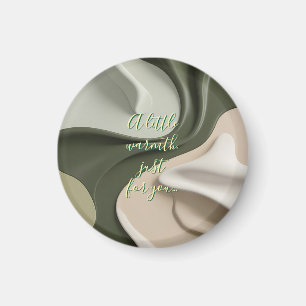 Round magnet in stylish abstract graphic