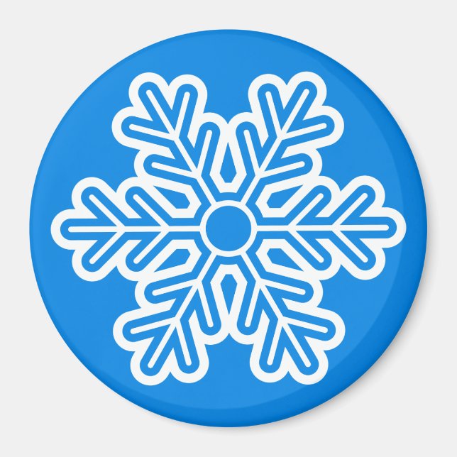 Round Magnet Snowflake (Front)
