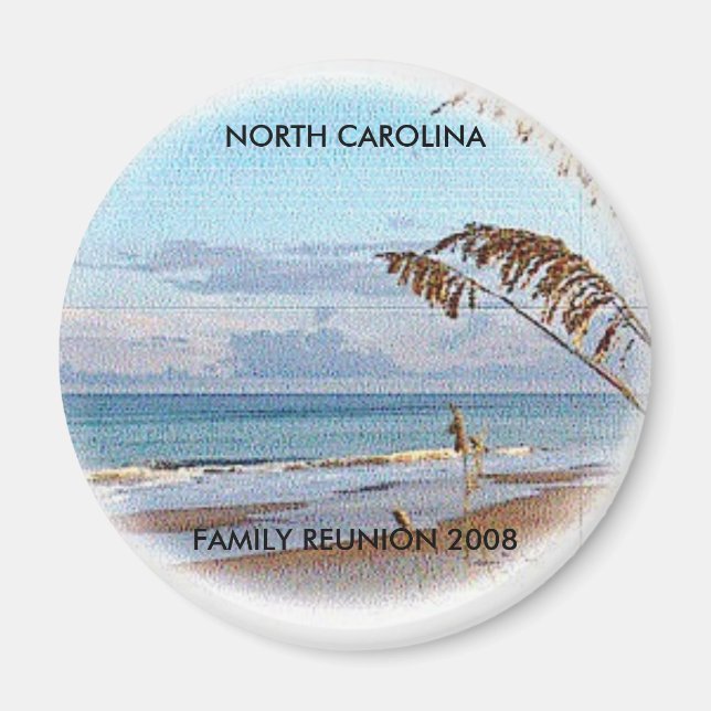 Round magnet  "TOPSAIL ISLAND" (Front)
