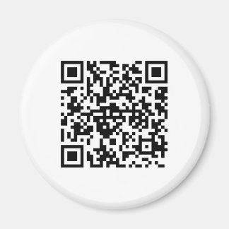 Round magnet with QR code
