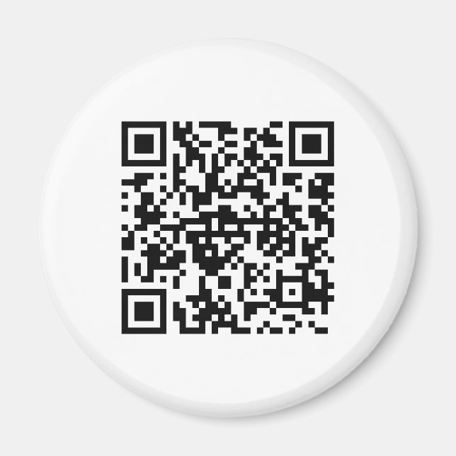 Round magnet with QR code (Front)