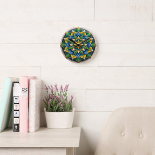 Round Mandala Luxury Wall Clock - 01