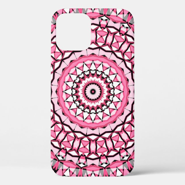 Round mandala pattern in glass vitrage style mosai Case-Mate iPhone case (Back)