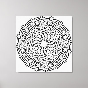 Round Mandella Like Maze Canvas Print