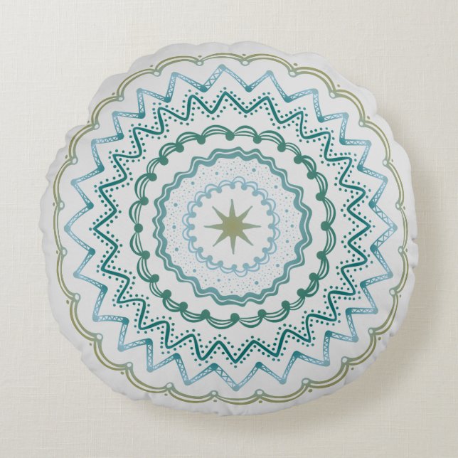 Round Medallion Throw Pillow (Front)