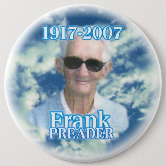 Round memorial button photo badge (Front)
