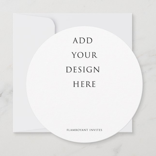 Round Menu 5.25"x5.25"/ 13.3x13.3cm Invitation (Front)