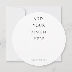 Round Menu 5.25"x5.25"/ 13.3x13.3cm Invitation