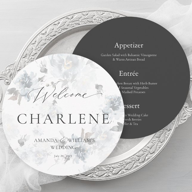 Round Menu with Guest Name | Luxury Wedding (Creator Uploaded)