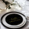 Round Minimalist Wedding Guest Place Card and Menu