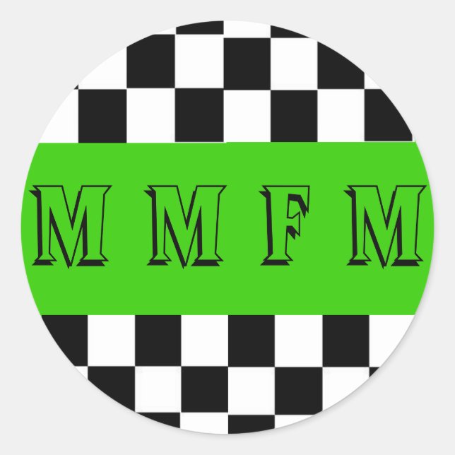 Round MMFM Sticker (Front)
