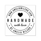 Round Modern Bold Website Handmade With Love Heart