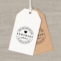 Round Modern Bold Website Homemade With Love Heart