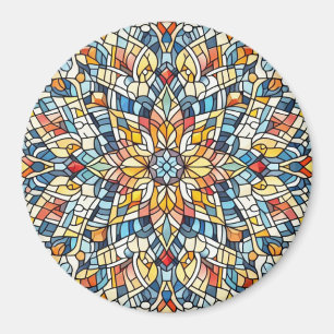 Round mosaic magnet