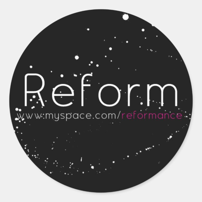 Round MySpace Sticker (Front)