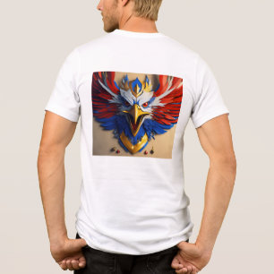 Round neck, eagle back printed t-shirt Tri-Blend shirt