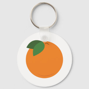Round Orange Key Ring