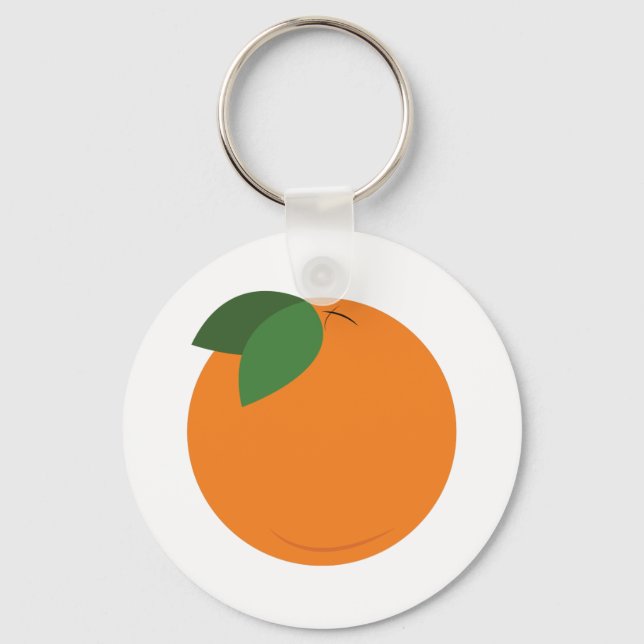 Round Orange Key Ring (Front)