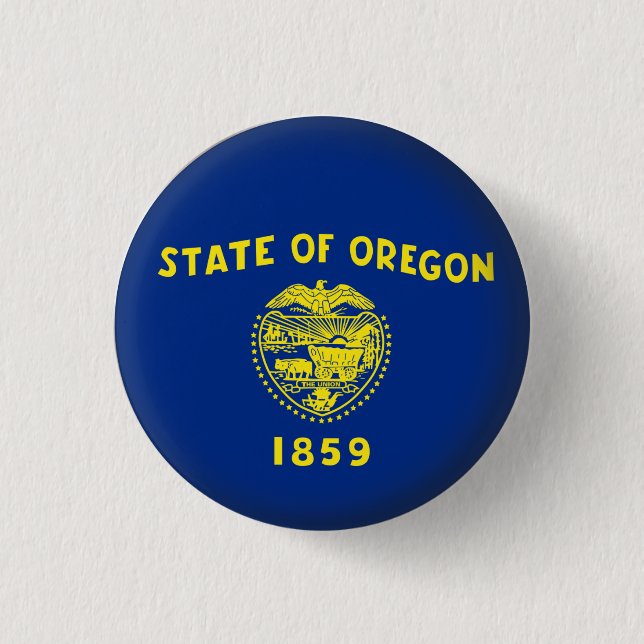 Round Oregon 3 Cm Round Badge (Front)