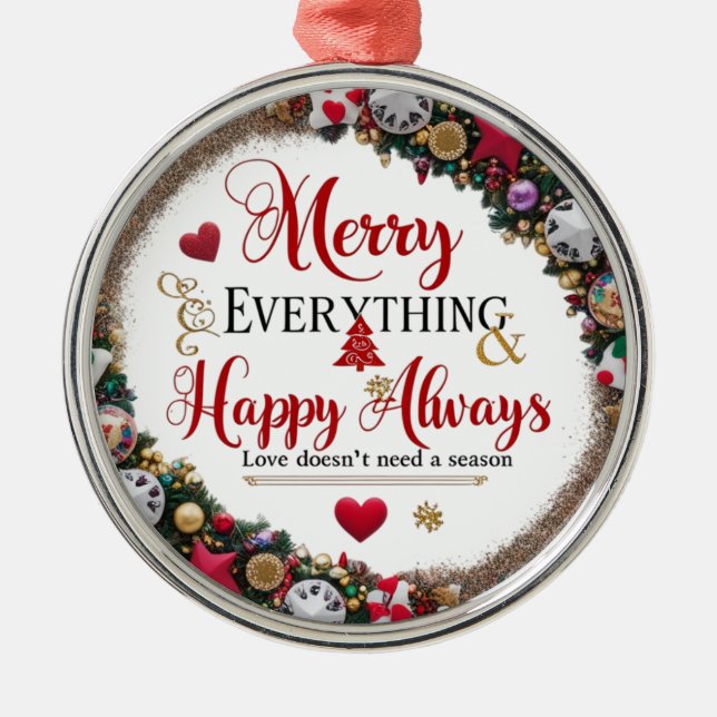 Round Ornament – Luxury Christmas Decoration (Front)