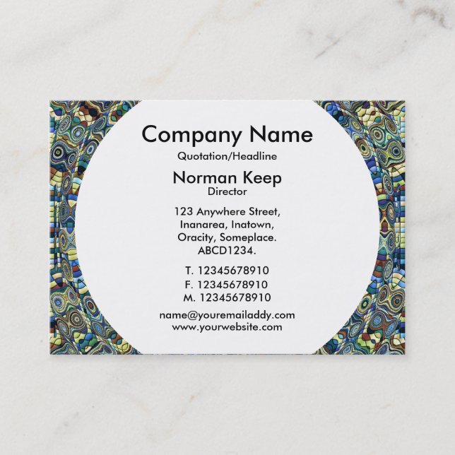 Round Panel - Ripples Business Card (Front)