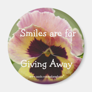 round Pansy Magnet- customise as you wish Magnet