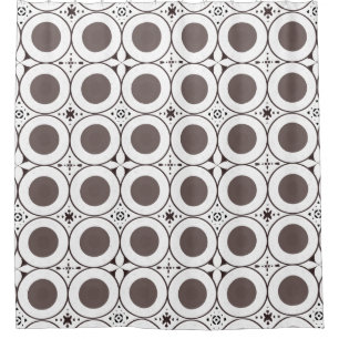 Round pattern shower curtain