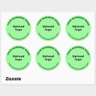 Round Pattern Website Texts on Light Green Sticker